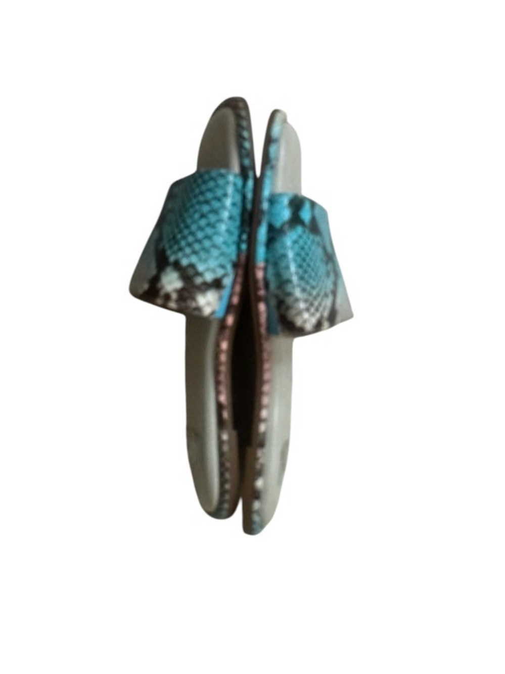 Wrn1X MICHAEL KORS Hayworth faux snake slides women’s sandals size 8.5 - Picture 11 of 13